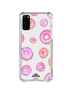 Samsung Galaxy S20 FE Case Donuts Pink Clear - kateillustrate