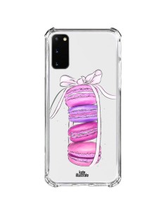 Coque Samsung Galaxy S20 FE Macarons Pink Purple Rose Violet Transparente - kateillustrate