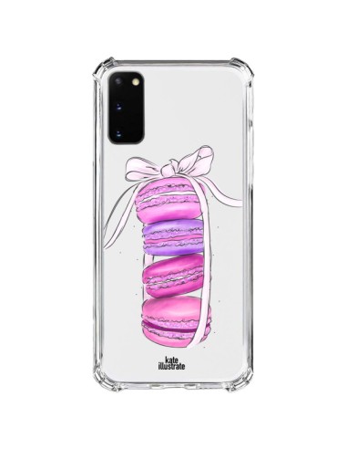 Cover Samsung Galaxy S20 FE Macarons Rosa Viola Trasparente - kateillustrate