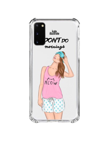 Coque Samsung Galaxy S20 FE I Don't Do Mornings Matin Transparente - kateillustrate