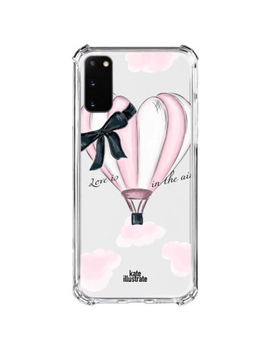 Cover Samsung Galaxy S20 FE Love is in the Air Amore Mongolfiera Trasparente - kateillustrate