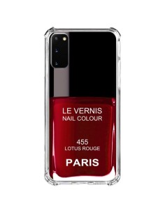 Coque Samsung Galaxy S20 FE Vernis Paris Lotus Rouge - Laetitia