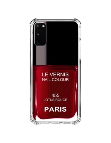 Coque Samsung Galaxy S20 FE Vernis Paris Lotus Rouge - Laetitia