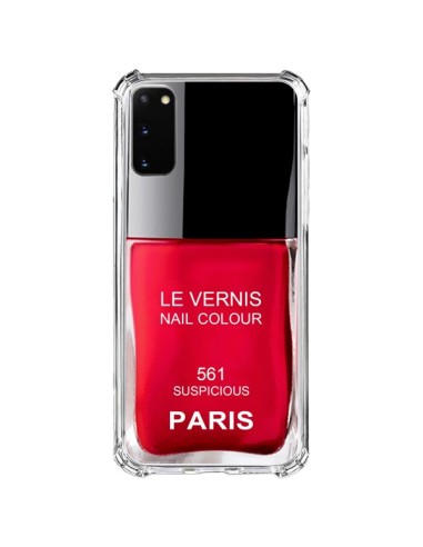 Cover Samsung Galaxy S20 FE Smalto Paris Suspicious Rosso - Laetitia