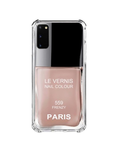 Coque Samsung Galaxy S20 FE Vernis Paris Frenzy Beige - Laetitia