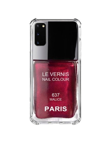 Samsung Galaxy S20 FE Case Nail polish Paris Malice Purple - Laetitia