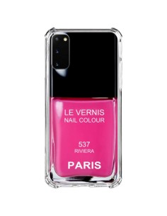 Coque Samsung Galaxy S20 FE Vernis Paris Riviera Rose - Laetitia