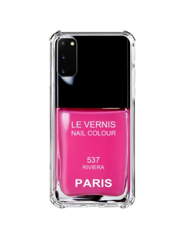 Coque Samsung Galaxy S20 FE Vernis Paris Riviera Rose - Laetitia