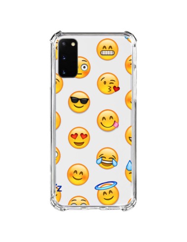 Cover Samsung Galaxy S20 FE Emoji Sorriso Trasparente - Laetitia