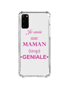 Coque Samsung Galaxy S20 FE Je suis une maman trop géniale Transparente - Laetitia