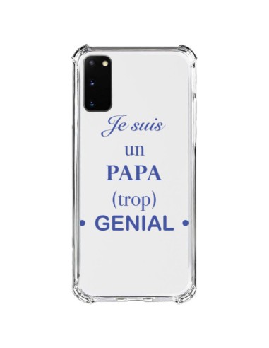 Coque Samsung Galaxy S20 FE Je suis un papa trop génial Transparente - Laetitia