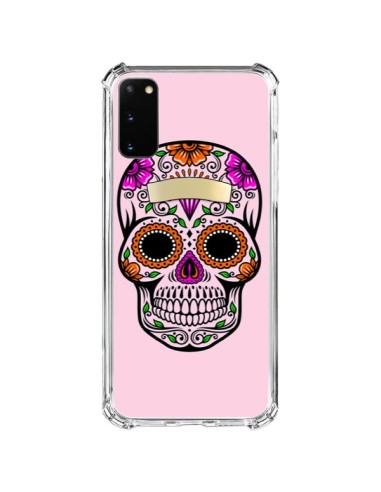Samsung Galaxy S20 FE Case Skull Messicano Pink Multicolor - Laetitia