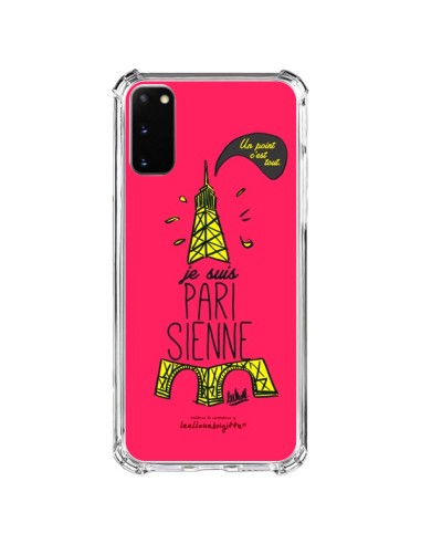 Coque Samsung Galaxy S20 FE Je suis Parisienne La Tour Eiffel Rose - Leellouebrigitte