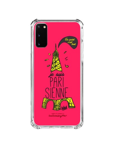 Coque Samsung Galaxy S20 FE Je suis Parisienne La Tour Eiffel Rose - Leellouebrigitte