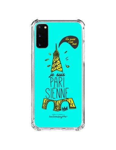 Coque Samsung Galaxy S20 FE Je suis Parisienne La Tour Eiffel Bleu - Leellouebrigitte