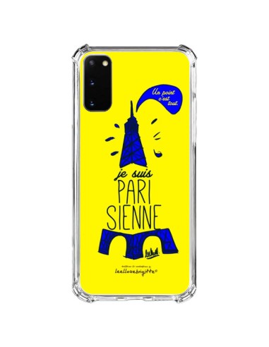 Coque Samsung Galaxy S20 FE Je suis Parisienne La Tour Eiffel Jaune - Leellouebrigitte