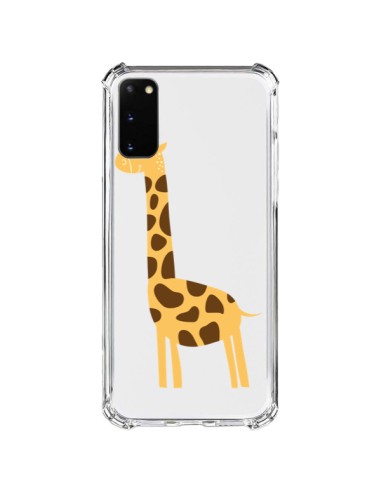 Cover Samsung Galaxy S20 FE Giraffa Animale Savana Trasparente - Petit Griffin