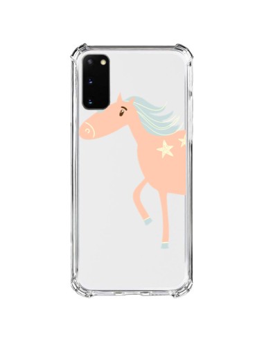 Cover Samsung Galaxy S20 FE Unicorno Rosa Trasparente - Petit Griffin