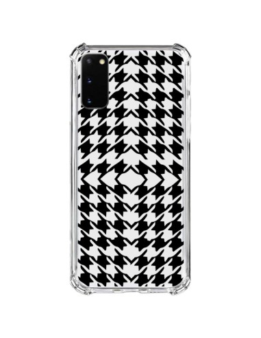 Coque Samsung Galaxy S20 FE Vichy Carre Noir Transparente - Petit Griffin