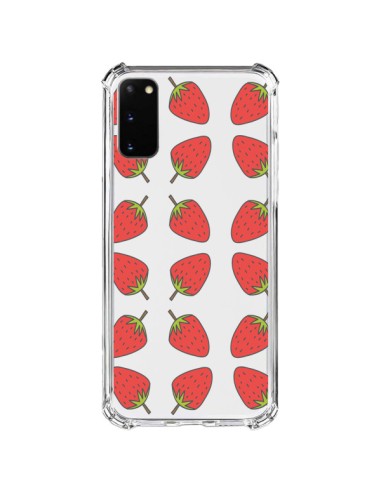 Coque Samsung Galaxy S20 FE Fraise Fruit Strawberry Transparente - Petit Griffin