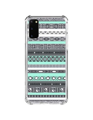 Coque Samsung Galaxy S20 FE Azteque Aztec Bleu Pastel - Rex Lambo