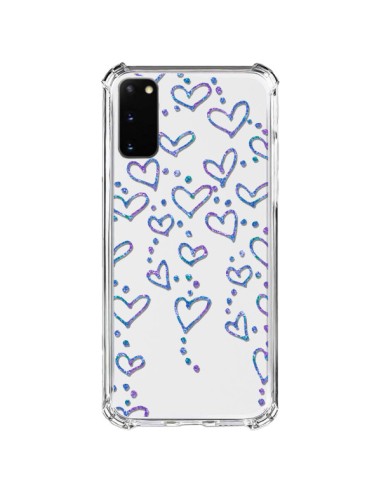 Coque Samsung Galaxy S20 FE Floating hearts coeurs flottants Transparente - Sylvia Cook