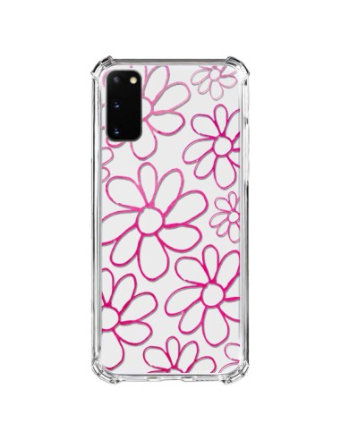Coque Samsung Galaxy S20 FE Flower Garden Pink Fleur Transparente - Sylvia Cook