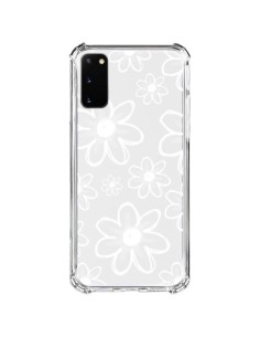 Cover Samsung Galaxy S20 FE Mandala Bianco Fiore Trasparente - Sylvia Cook