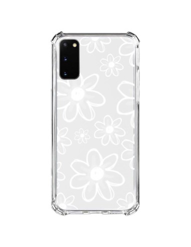 Samsung Galaxy S20 FE Case Mandala White Flower Clear - Sylvia Cook
