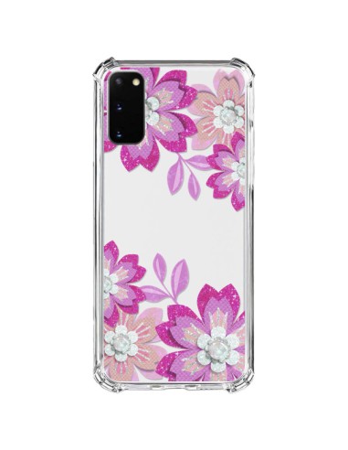 Coque Samsung Galaxy S20 FE Winter Flower Rose, Fleurs d'Hiver Transparente - Sylvia Cook