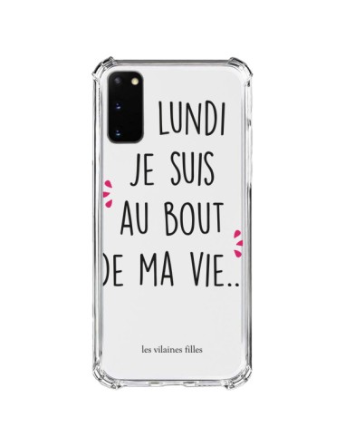 Samsung Galaxy S20 FE Case Monday is the end of my life Clear - Les Vilaines Filles