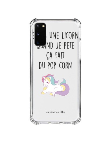 Samsung Galaxy S20 FE Case I'm an Unicorn, when I fart it makes popcorn Clear - Les Vilaines Filles