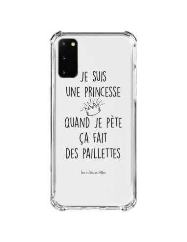 Samsung Galaxy S20 FE Case I’m a princess when I fart it makes glitter Clear - Les Vilaines Filles