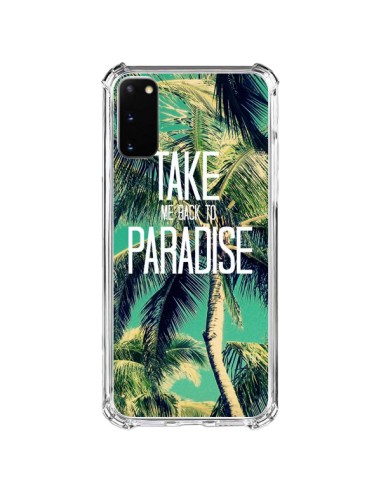 Coque Samsung Galaxy S20 FE Take me back to paradise USA Palmiers Palmtree - Tara Yarte