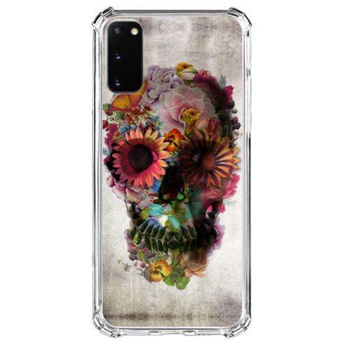 Samsung Galaxy S20 FE Case Skull Flowers - Ali Gulec