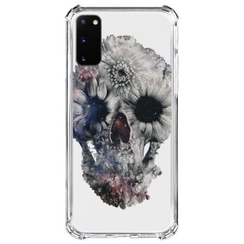 Coque Samsung Galaxy S20 FE Floral Skull Tête de Mort Transparente - Ali Gulec