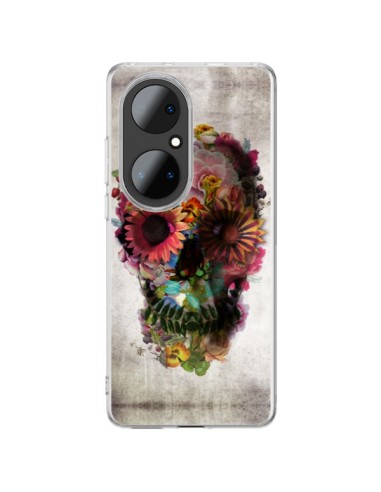 Huawei P50 Pro Case Skull Flowers - Ali Gulec