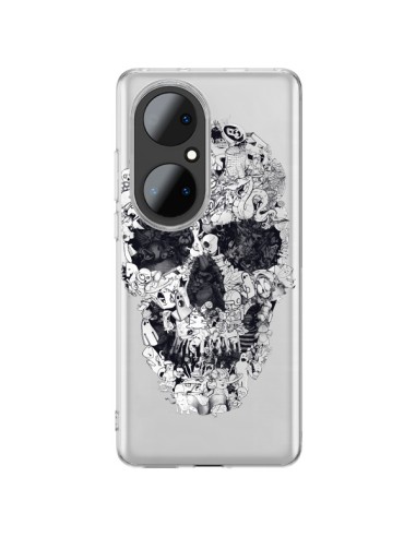 Cover Huawei P50 Pro Teschio Doodle Trasparente - Ali Gulec