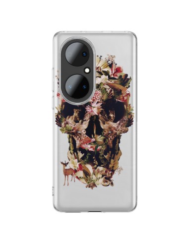 Coque Huawei P50 Pro Jungle Skull Tête de Mort Transparente - Ali Gulec