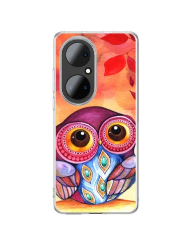 Coque Huawei P50 Pro Chouette Feuilles Automne - Annya Kai