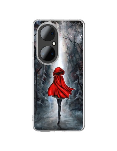 Cover Huawei P50 Pro Cappuccetto Rosso Legno - Annya Kai