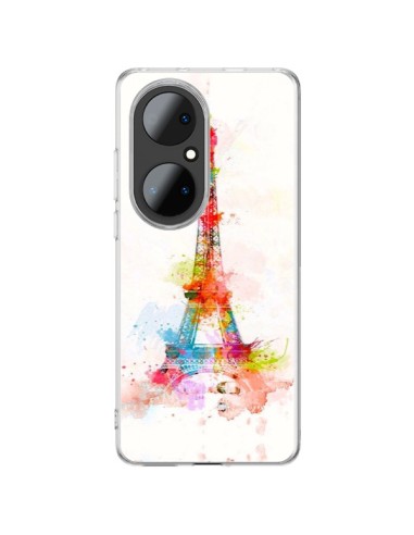 Coque Huawei P50 Pro Paris Tour Eiffel Muticolore - Asano Yamazaki