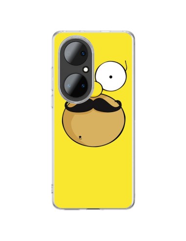Coque Huawei P50 Pro Homer Movember Moustache Simpsons - Bertrand Carriere