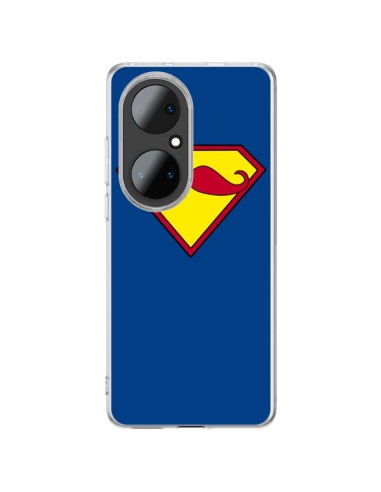 Coque Huawei P50 Pro Super Moustache Movember Superman - Bertrand Carriere