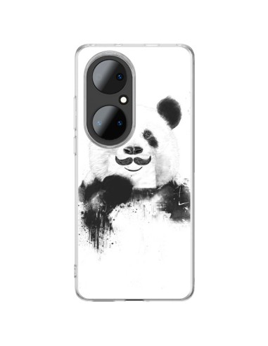 Huawei P50 Pro Case Funny Panda Moustache Movember - Balazs Solti