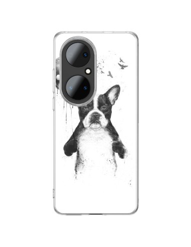 Coque Huawei P50 Pro Lover Bulldog Chien Dog My Heart Goes Boom - Balazs Solti
