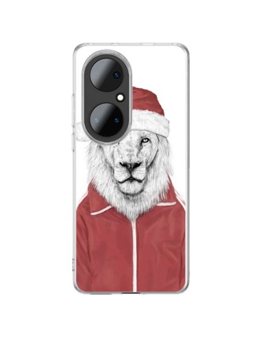 Coque Huawei P50 Pro Santa Lion Père Noel - Balazs Solti