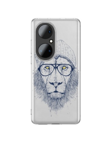 Coque Huawei P50 Pro Cool Lion Swag Lunettes Transparente - Balazs Solti