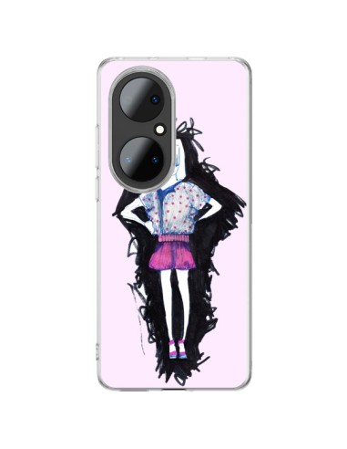 Huawei P50 Pro Case Valentine Fashion Girl Light Pink - Cécile