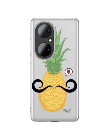 Coque Huawei P50 Pro Ananas Moustache Transparente - Chapo